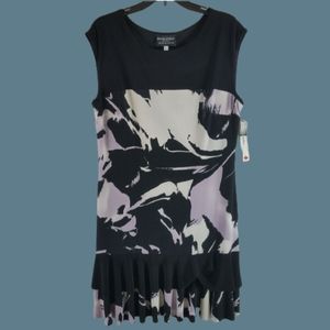 NWT Frank Lyman Sleeveless Dress with Flounce Ruffled Layered Hem
